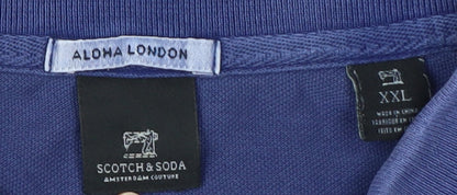 Scotch & Soda Men's Blue 2XL Polo Shirt