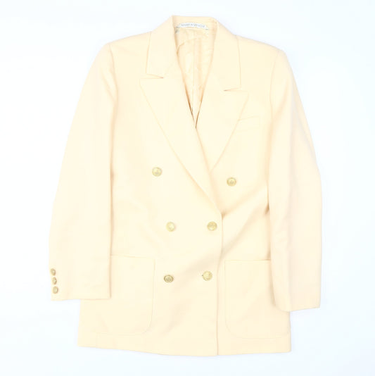 Marks and Spencer Women's Beige Blazer 10 Classic Formal