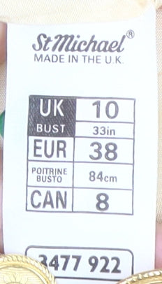 Marks and Spencer Women's Beige Blazer 10 Classic Formal