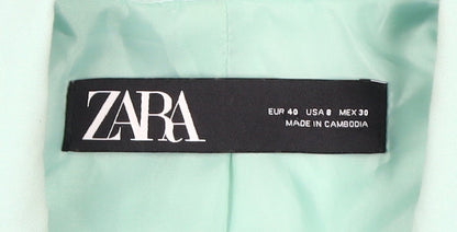 Womens UK Size 12 Zara Green Basic Blouse