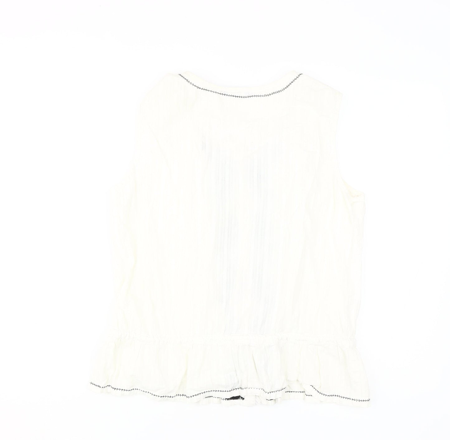 Womens UK Size 14 Roman Ivory Tunic Blouse