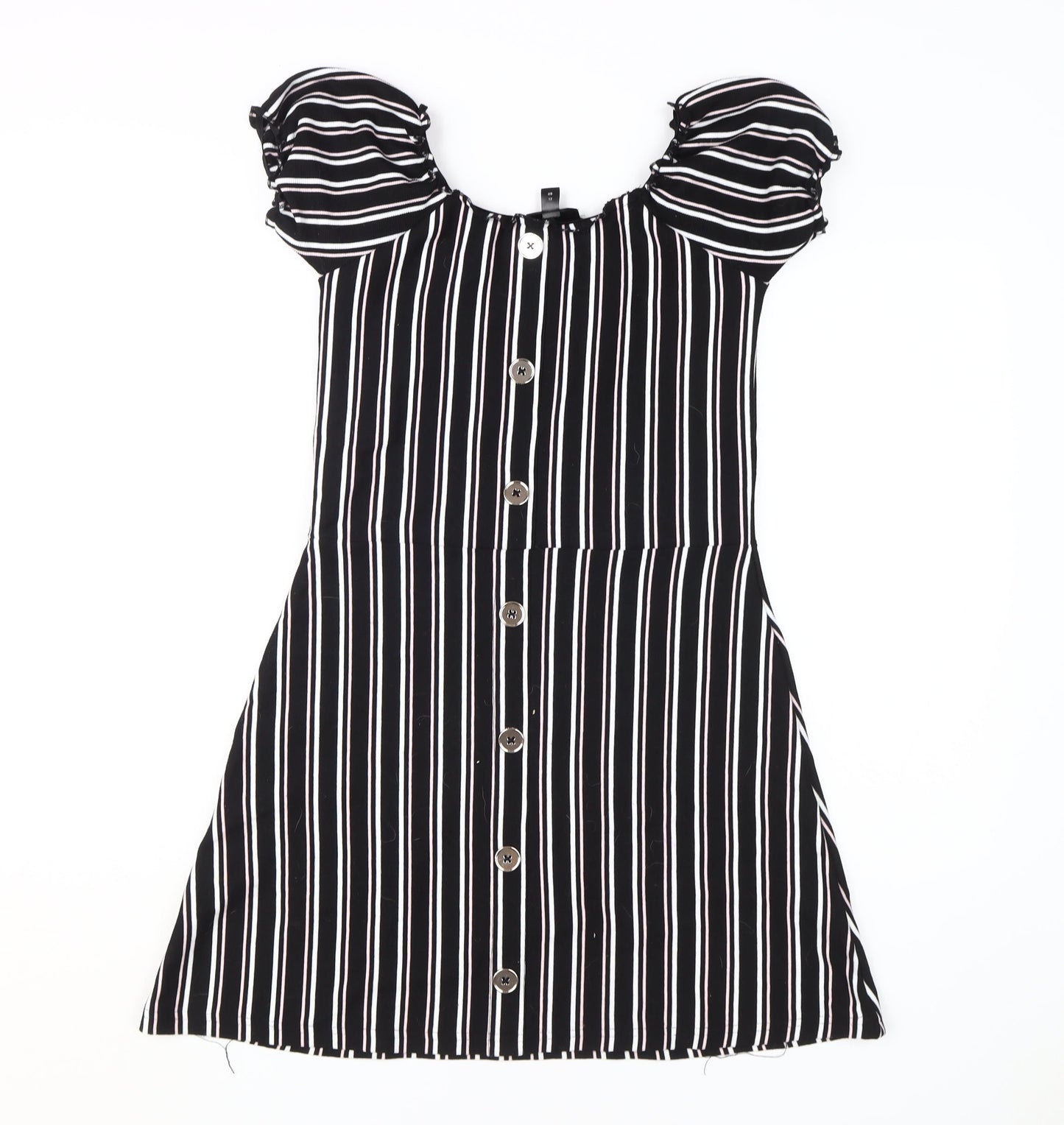 Firetrap Girls Black Striped Shift Dress - 11-12 Years