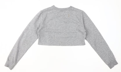 Hype Grey Cotton Women's Pullover Sweatshirt Size 6