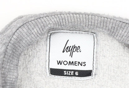 Hype Grey Cotton Women's Pullover Sweatshirt Size 6