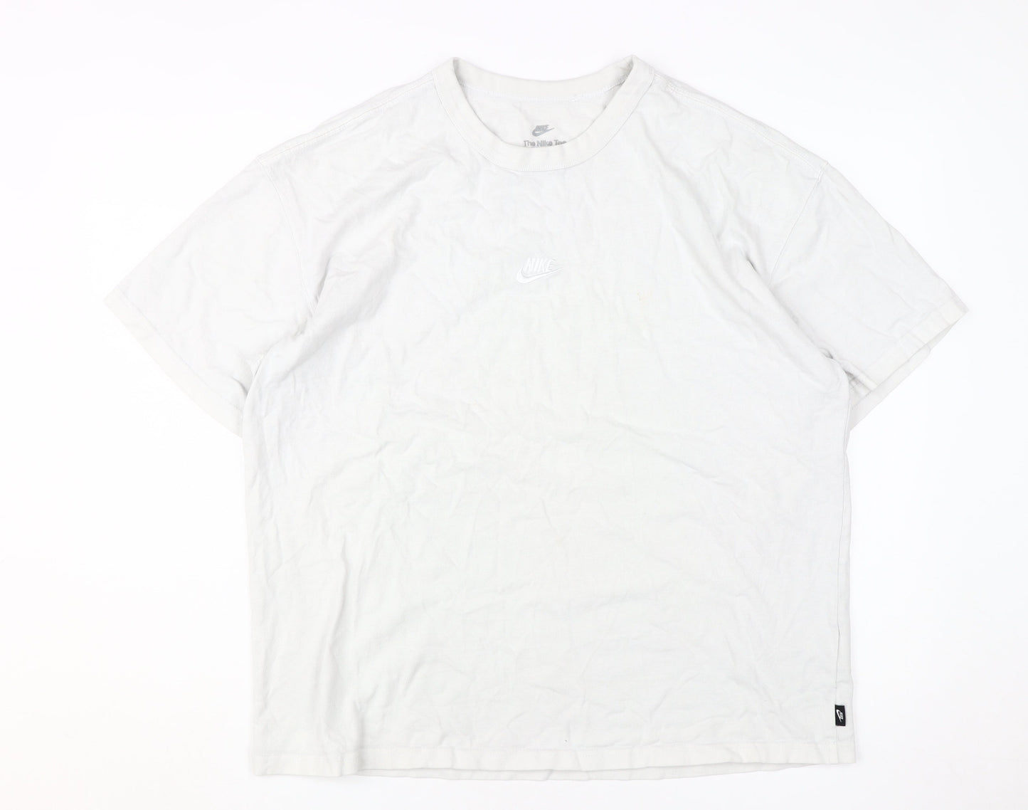 Nike Men's White 2XL Short Sleeve Cotton T-Shirt