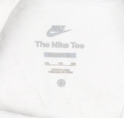 Nike Men's White 2XL Short Sleeve Cotton T-Shirt