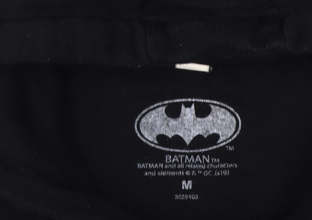 Unisex Adults UK Size M Batman Black Pullover Hoodie