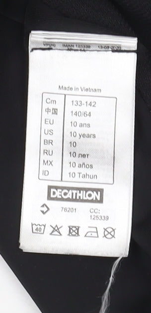 Decathlon Girls Black One Piece Swimsuit Size 12