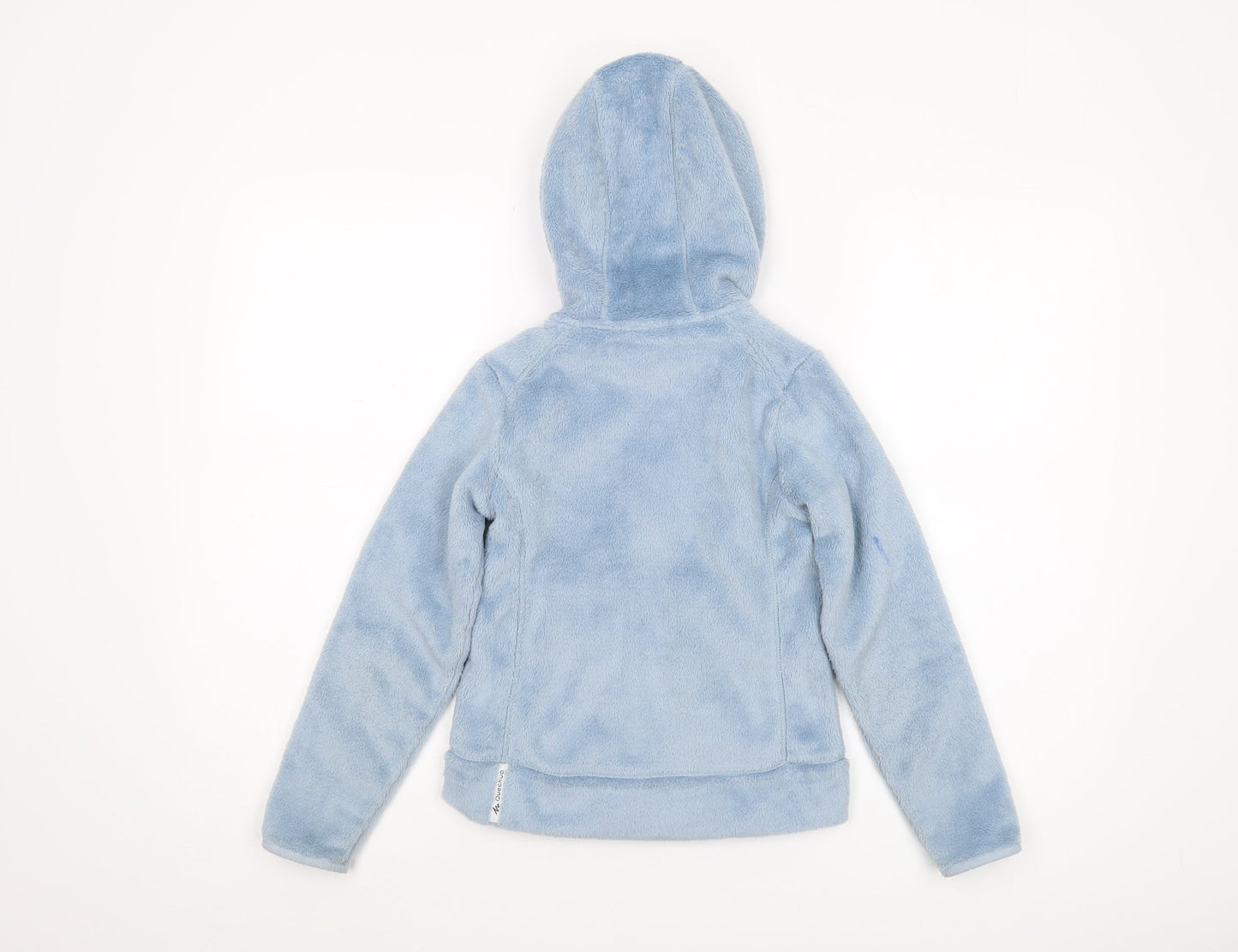Decathlon Girls Blue Hooded Fleece Jacket 7-8 Years