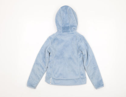 Decathlon Girls Blue Hooded Fleece Jacket 7-8 Years