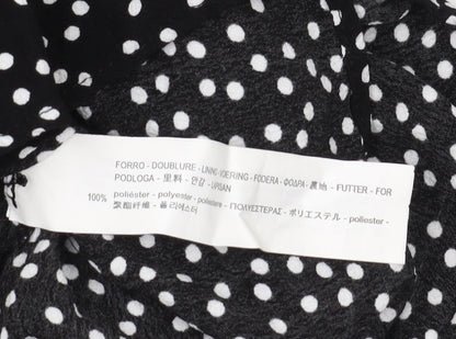 Zara Women's Black Polka Dot Playsuit Size 12