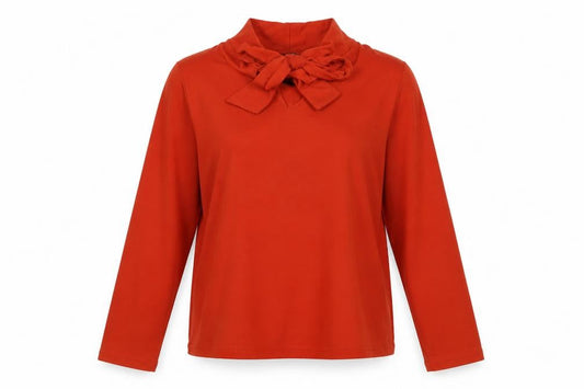 Womens UK Size M Isle Collection Red Basic Blouse
