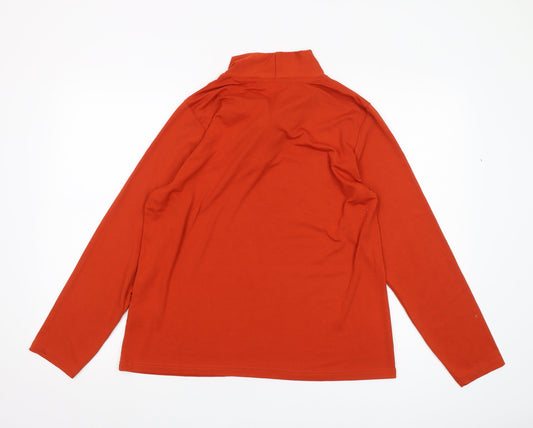 Isle Collection Red Bow Blouse Women M Long Sleeve