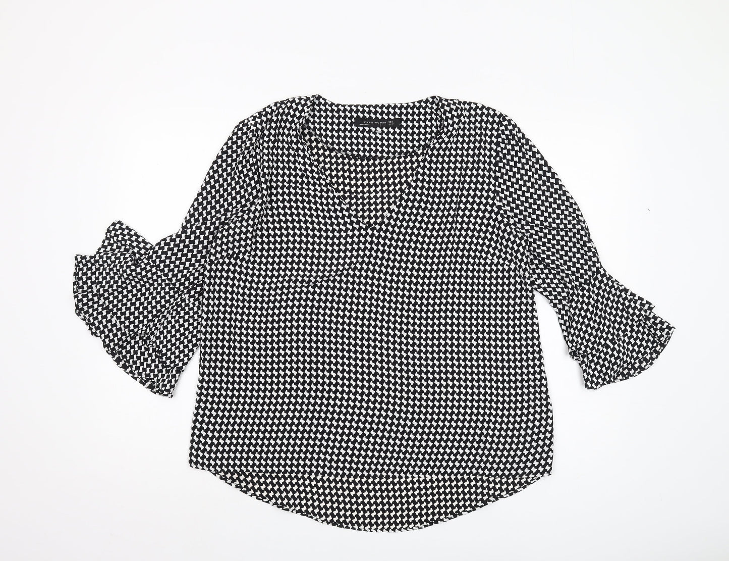 Womens UK Size 12 Zara Black  Blouse