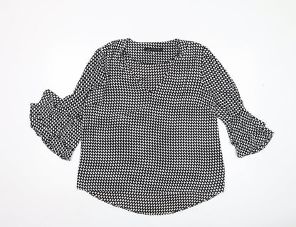 Womens UK Size 12 Zara Black  Blouse