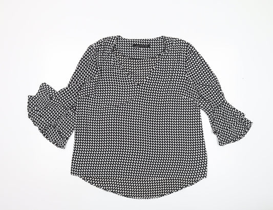 Womens UK Size 12 Zara Black  Blouse