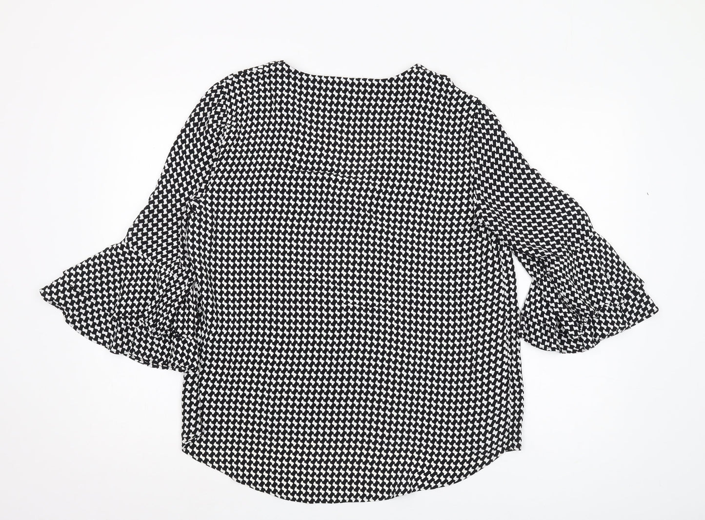 Womens UK Size 12 Zara Black  Blouse