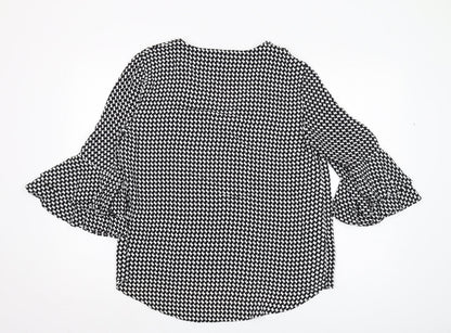 Womens UK Size 12 Zara Black  Blouse