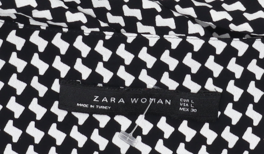 Womens UK Size 12 Zara Black  Blouse