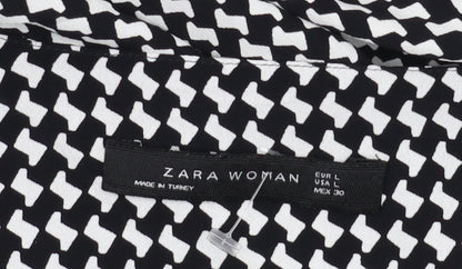 Womens UK Size 12 Zara Black  Blouse