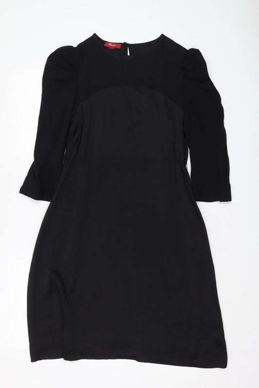 Monsoon Black Shift Dress Women Size 10