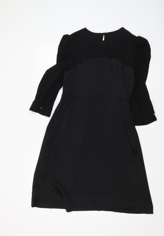 Monsoon Black Shift Dress Women Size 10