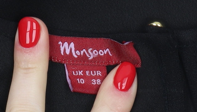 Monsoon Black Shift Dress Women Size 10