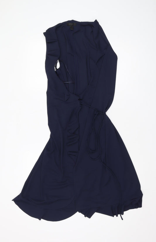 J.Crew Women's Blue XS Wrap Dress - Cocktail Style