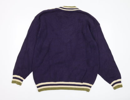 GAP Men's XL Blue V-Neck Pullover Jumper