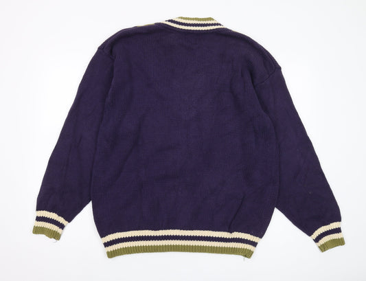 GAP Men's XL Blue V-Neck Pullover Jumper