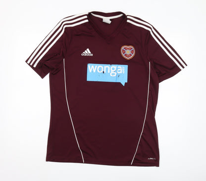 Adidas Men's Red Athletic Fit T-Shirt, Size L