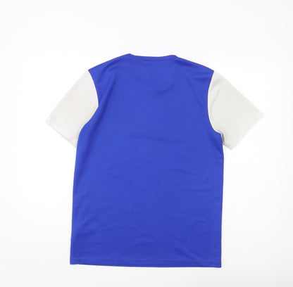 Adidas Men's M Blue Short Sleeve Crew Neck T-Shirt