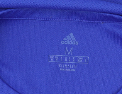 Adidas Men's M Blue Short Sleeve Crew Neck T-Shirt
