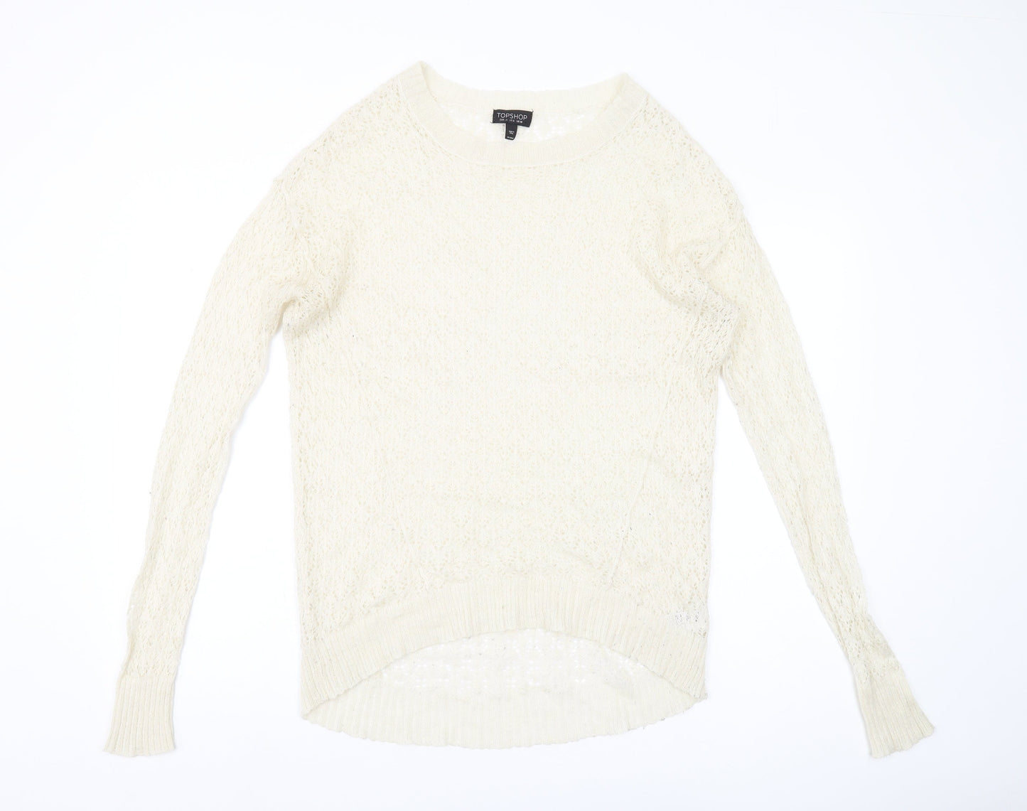 Womens UK Size UK 10 Topshop Ivory Pullover Jumper