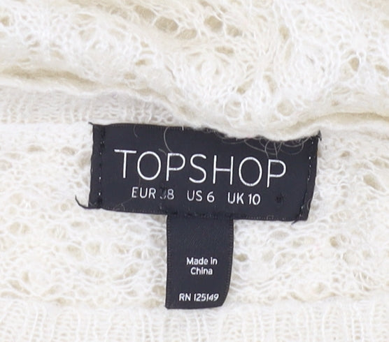 Womens UK Size UK 10 Topshop Ivory Pullover Jumper