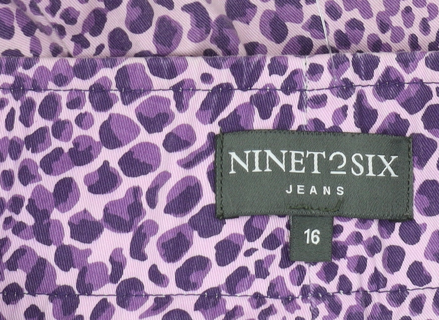 NINET2SIX Women's Purple Animal Print Jegging Size 16