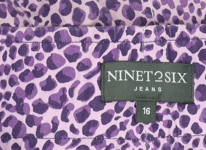 NINET2SIX Women's Purple Animal Print Jegging Size 16