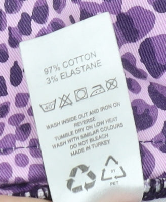 NINET2SIX Women's Purple Animal Print Jegging Size 16