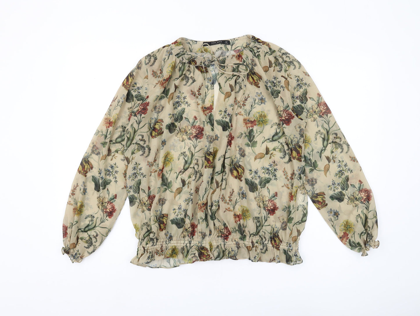 Zara Basic Women's Multicoloured Floral Blouse Size 10