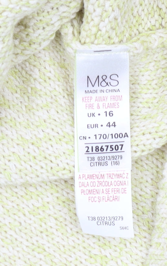 Womens UK Size 16 Marks and Spencer Yellow Pullover Jumper