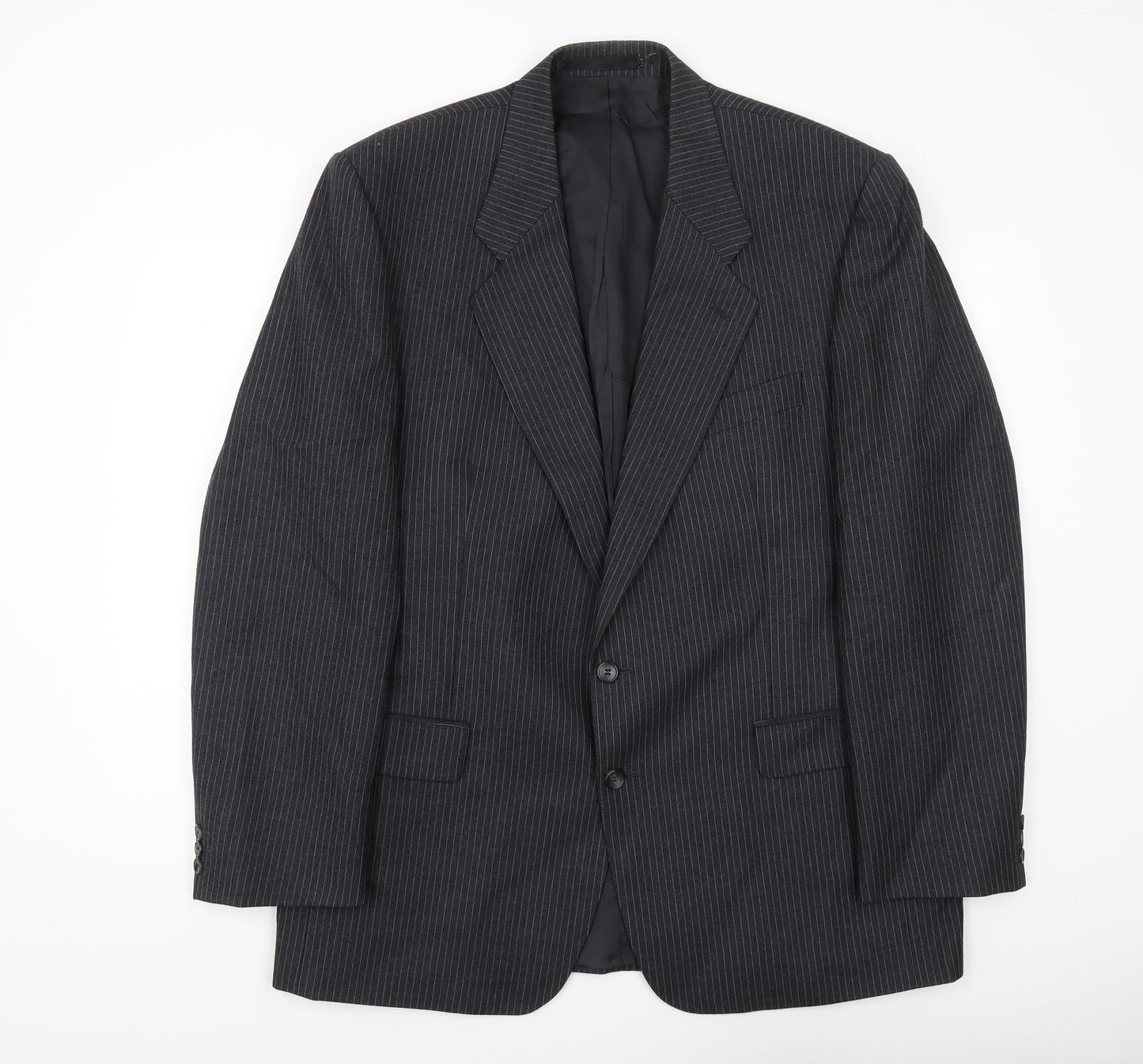 Mens UK Size 46 Label Regular Black Suit Jacket