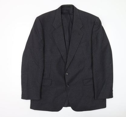 Mens UK Size 46 Label Regular Black Suit Jacket