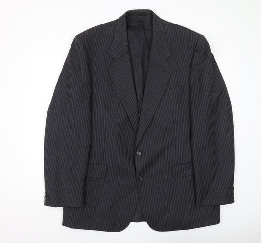 Mens UK Size 46 Label Regular Black Suit Jacket