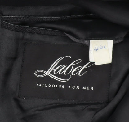 Mens UK Size 46 Label Regular Black Suit Jacket