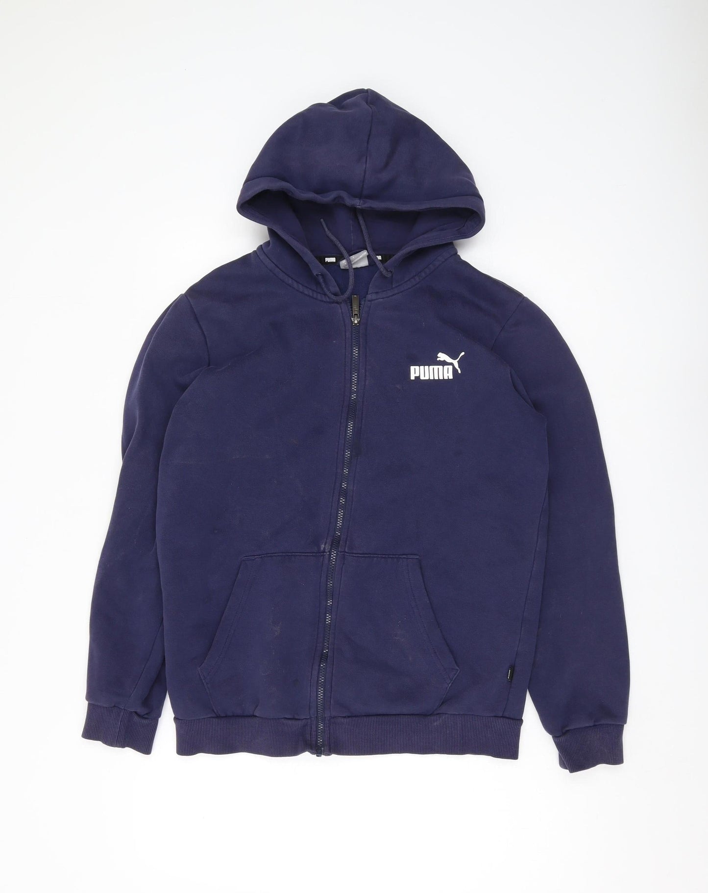 Mens UK Size S PUMA Blue Full Zip Hoodie