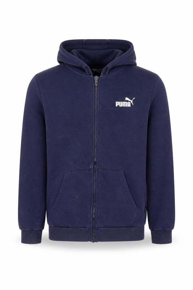 Mens UK Size S PUMA Blue Full Zip Hoodie