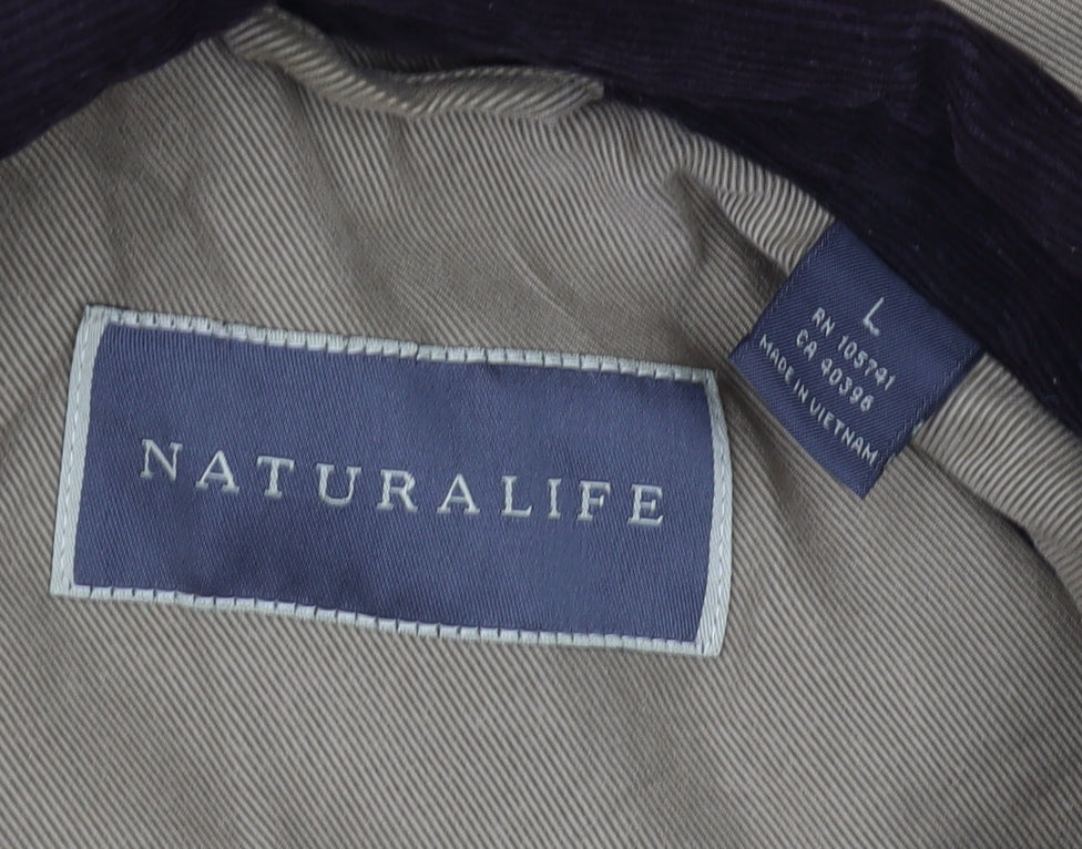 Mens UK Size L Naturalife Beige Overcoat