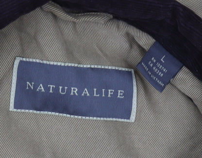 Mens UK Size L Naturalife Beige Overcoat