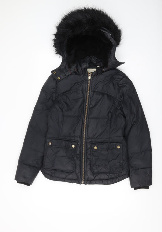 Womens UK Size 8 Jack Wills Black Puffer Jacket