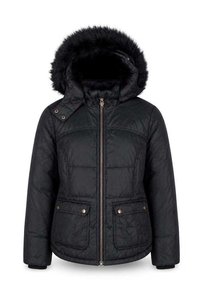 Womens UK Size 8 Jack Wills Black Puffer Jacket